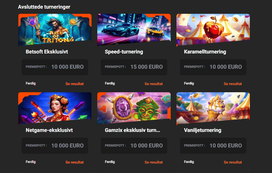 Turneringer hos GGBet